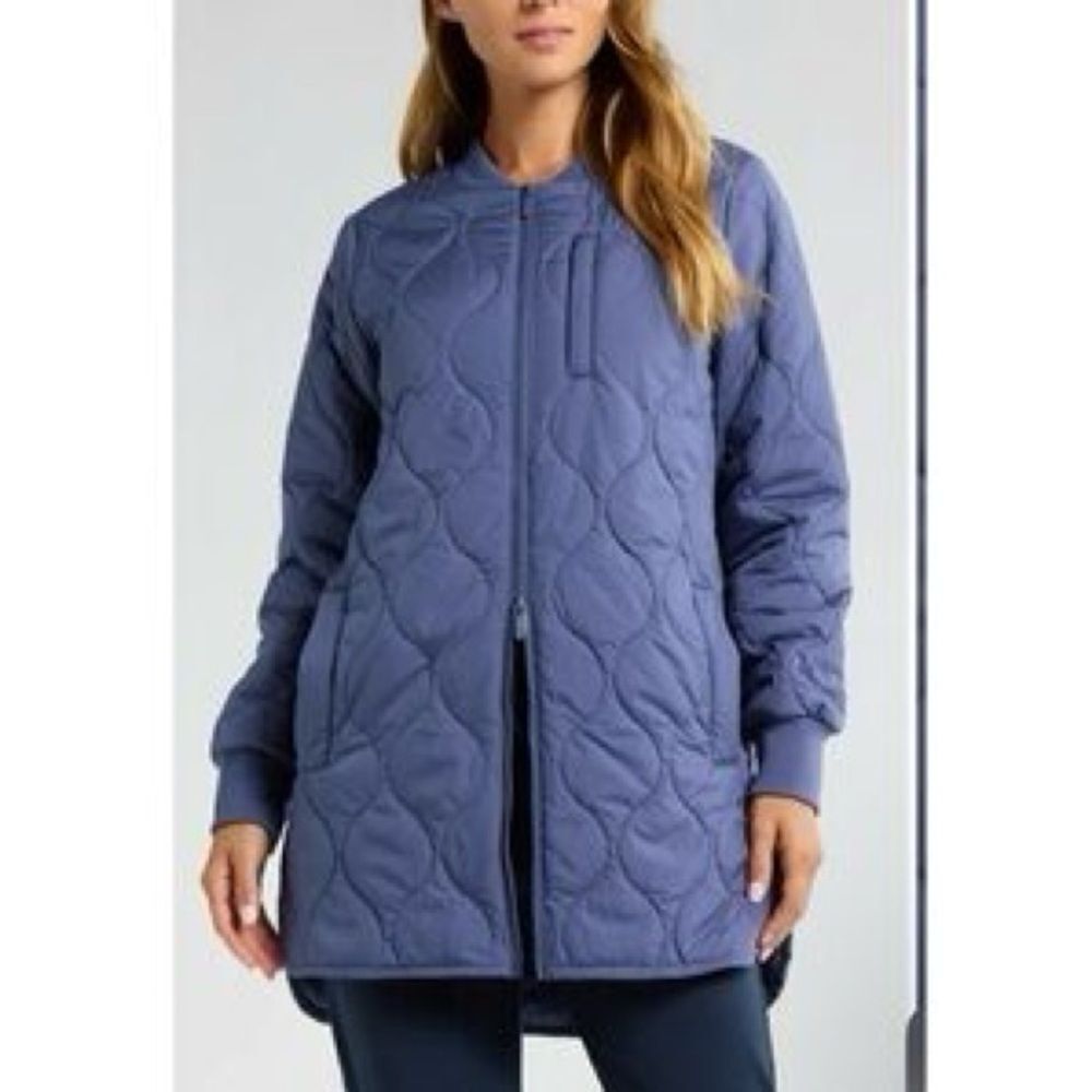 NWTāZella Longline Quilted Jacket full zip oversized women's size small